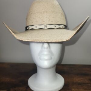 Palmoro Natural Straw Women's Cowboy Hat with Black Band